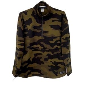PINK VICTORIA’S SECRET | Women’s Camo Quarter Zip Pullover Collared Sweatshirt